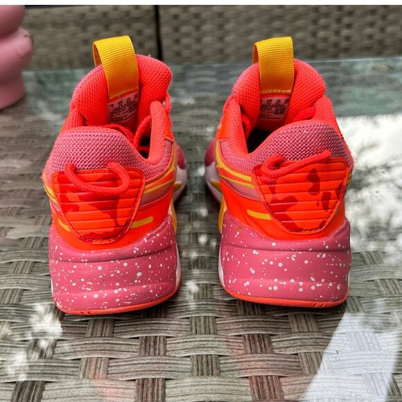Puma RS-X³ Super Neon Toddler Sneakers Kids Size 2C – Pink/Yellow/Orange - Picture 5 of 7